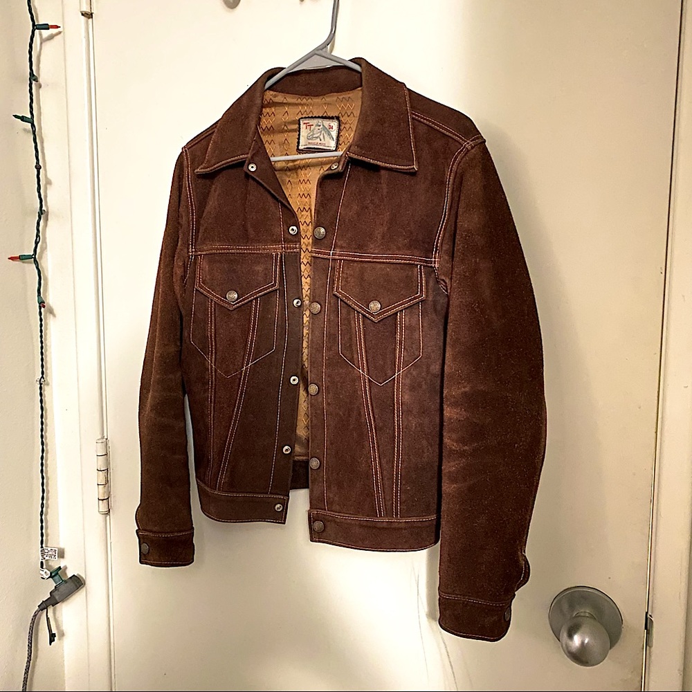 Vintage Western-Wear Suede Trucker Jacket